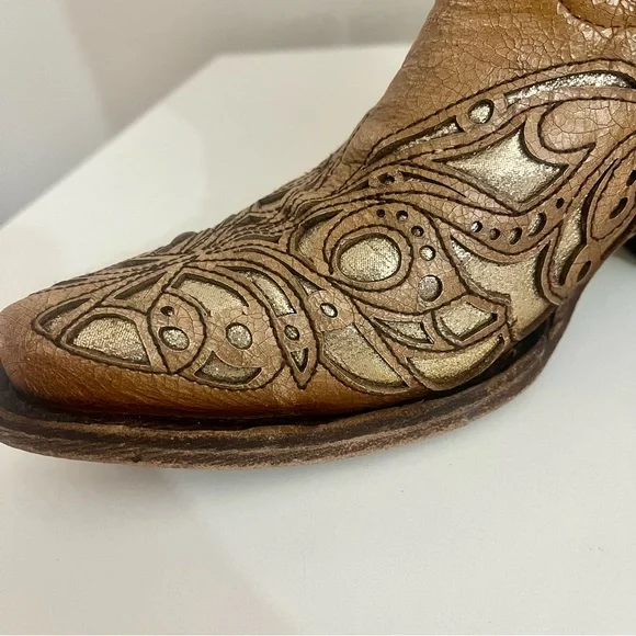 Corral Teens Leather Western Boots Size 2 - Picture 6 of 13